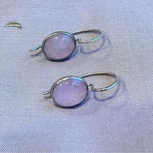 Sterling Silver Corina Rose Quartz Gemstone Earrings
